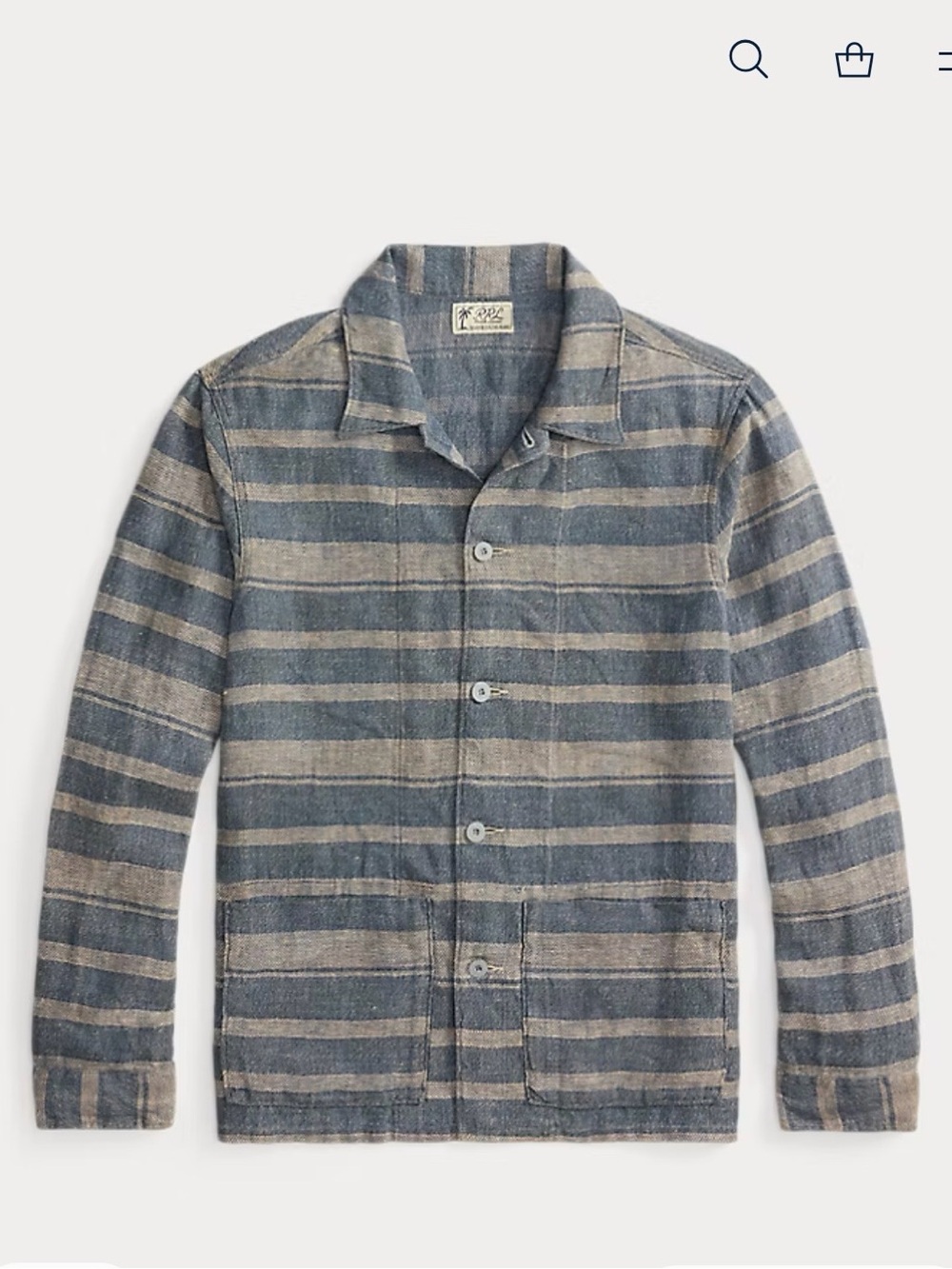 RRL Indigo Striped Linen Overshirt
RRL